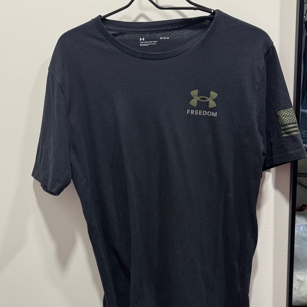 Under Armour Black Short Sleeve 'Freedom' Crew Tee